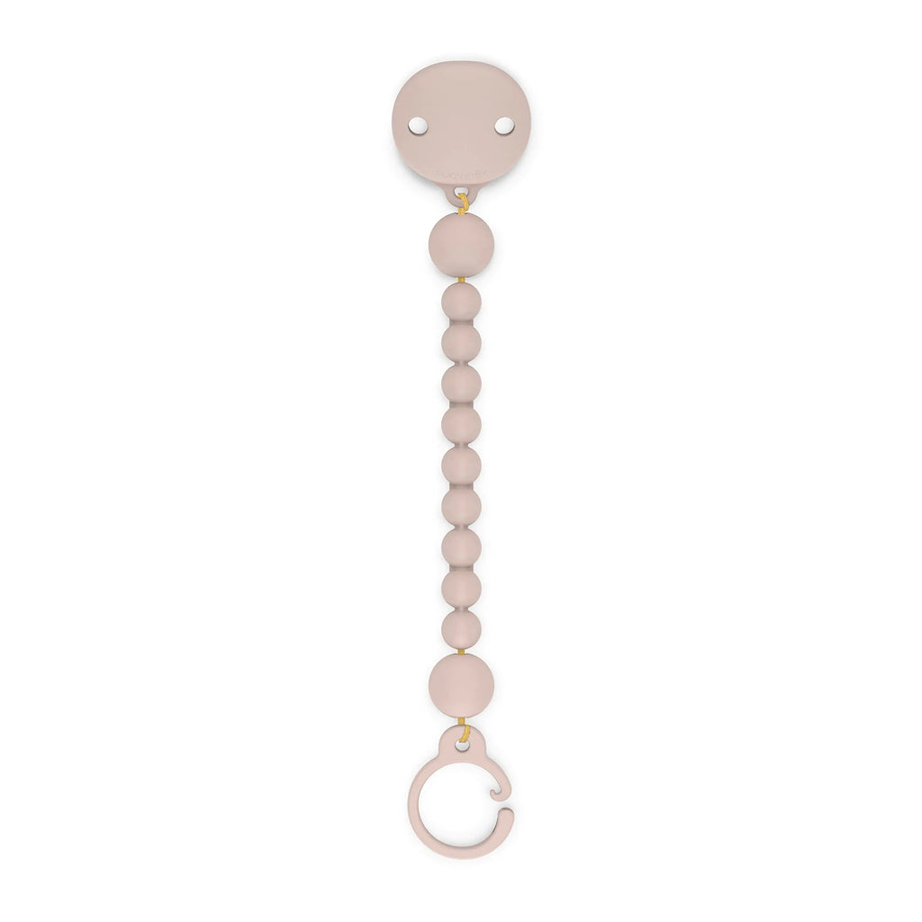 Suavinex Color Essence Silicone Baby Pacifier Clip Single Piece 100% Soft Silicone Chain Baby Accessories Baby Essentials Designed in Spain Marshmallow Nude