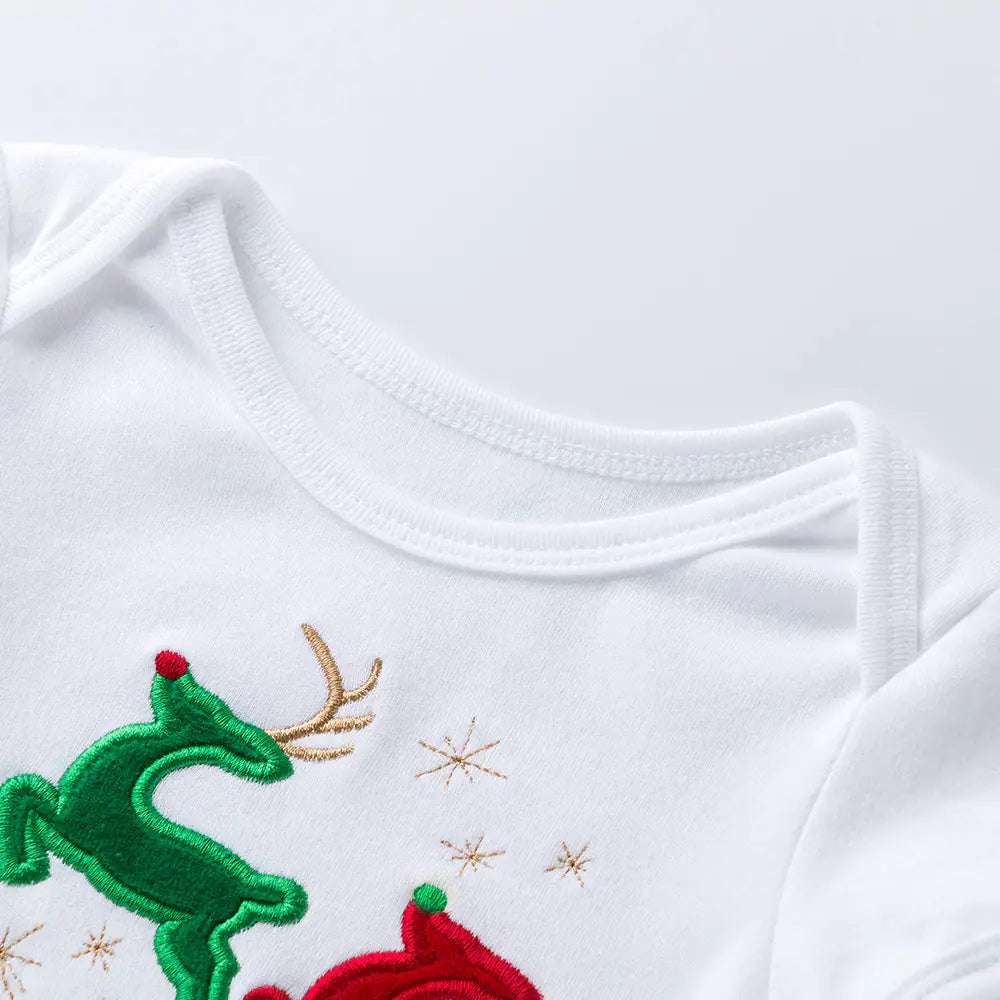 Christmas Short Sleeve Baby Clothing for Ages 0-2