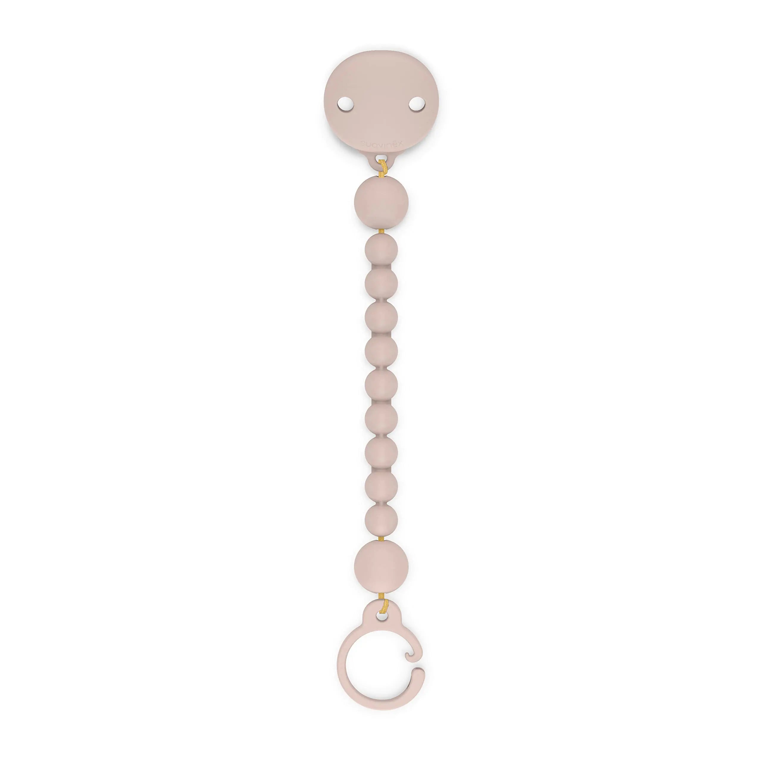 Suavinex Color Essence Silicone Baby Pacifier Clip Single Piece 100% Soft Silicone Chain Baby Accessories Baby Essentials Designed in Spain Marshmallow Nude